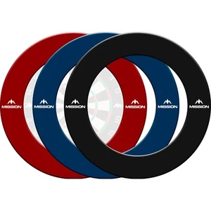 Mission Logo Dartboard Surround Heavy Duty Dart Board Rubber Ring 3 Colours - Picture 1 of 7