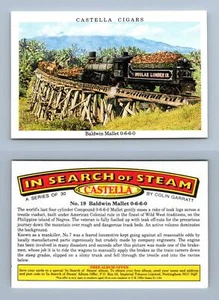 Baldwin Mallet 0-6-6-0 #19 In Search Of Steam 1992 Castella Cigarette Card - Picture 1 of 1