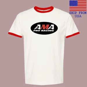 AMA Pro Racing Men's Ringer Red Size S-3XL - Imagen 1 de 1