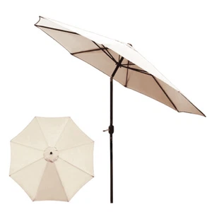 Large Waterproof Umbrella Replacement Canopy 8 Rib Outdoor Poolside Cover Garden - Picture 1 of 29