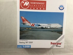 Herpa 512398 1:500 Diecast Airliner Northwest Airlines Boeing 747-200F - Picture 1 of 1