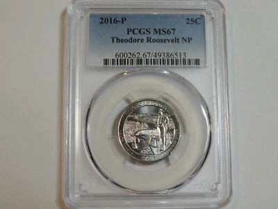 2016 P  PCGS MS67 Theodore Roosevelt Quarter - Image 1 of 2