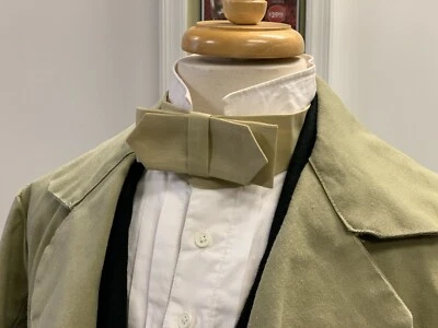 Siglo XIX - Corbata/Corbata Victoriana Hombre Amarillo/Tostado Algodón, NUEVA Foto 1 de 4