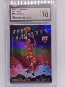 Scottie Pippen 2020 Panini NBA Hoops #8 Zero Gravity CSG 10 Gem Mint Graded Card - Picture 1 of 5