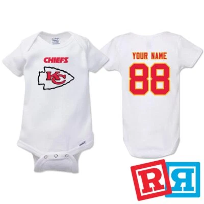 Personalized Kansas City Chiefs Gerber Baby Onesie® Cotton Custom Bodysuit - Image 1 of 4