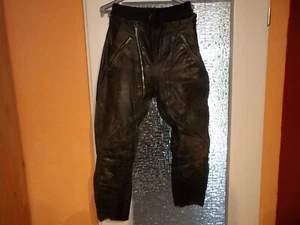 Pantalones de cuero antiguos pantalones de rueda pantalones de moto vintage pantalones de botas aprox. 48 - Imagen 1 de 15