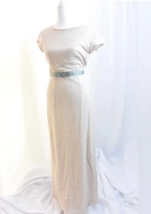 Maxi Vestido LC Lauren Conrad Pasarela Talla 4 Recorte Espalda con Cinturón de Lazo - Imagen 1 de 3