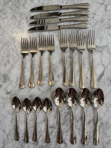 Towle HARTFORD Glossy Flatware 20 Piece 4 Piece Place Setting Stainless - Picture 1 of 7