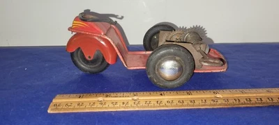 Винтажный олово NYLINT 3 колеса Windup мотоцикла доставки на запчасти доставка включена - Изображение 1 из 4