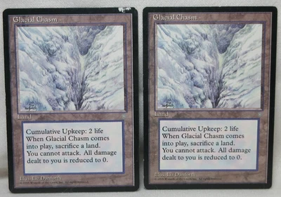 GLACIAL CHASM X2 MAGIC THE GATHERING ICE AGE 1995 MTG Trading Card  #627 - Image 1 of 4