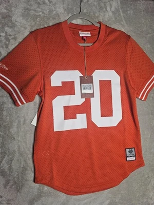 Camiseta deportiva Mitchell & Ness Earl Campbell Texas cuello redondo malla naranja para hombre pequeña Foto 1 de 4