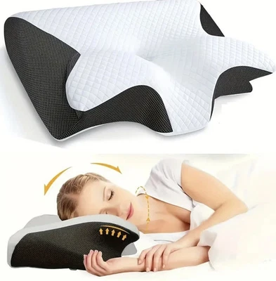 Cuscino Ortopedico Cervicale Professionale 100% Memory Foam Antiacaro Anatomico - Immagine 1 di 4