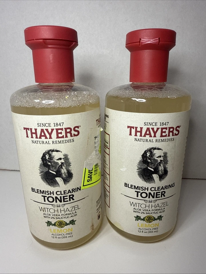 Thayers Blemish Clearing Toner Witch Hazel Lemon 12 Oz Each Broken Cap B004