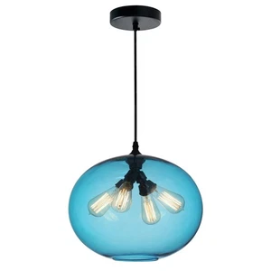 Black Four Light Pendant from the Glass Collection - Picture 1 of 5