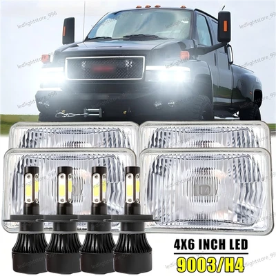4 faros LED 4x6" haz HI/LO para GMC C4500 C5500 Topkick T6500 T7500 Foto 1 de 4