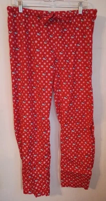 Pantalones de salón de pijama para hombre Vineyard Vines talla Pequeño copo de nieve ballena roja de Navidad Foto 1 de 4