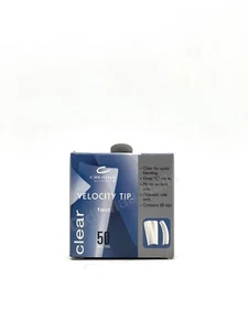 PUNTAS DE UÑAS transparentes CND Velocity para gel UV acrílico tamaño #1-10 50 relleno paquete antiguo - Imagen 1 de 11