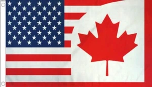 USA and CANADA FRIENDSHIP FLAG 5' x 3' Canadian North America American - Picture 1 of 1