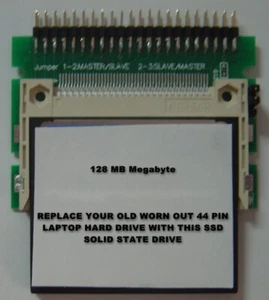 128MB SSD Replace Worn Out Old 2.5" IDE Laptop Drives with SSD 44PIN CF Drive - Picture 1 of 1