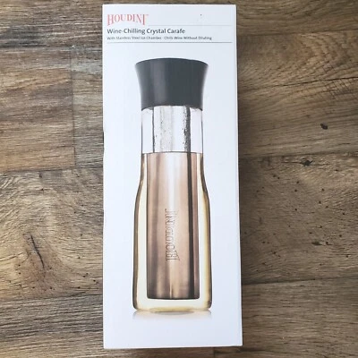METROKANE Houdini Jarra de Cristal para Enfriar Vino 750 ml Cámara de Hielo de Acero Inoxidable Foto 1 de 4