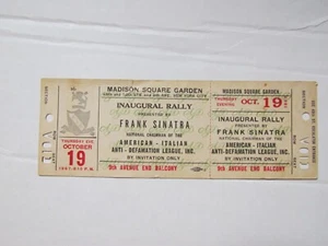 Oct 11, 1967 Frank Sinatra Madison Square Garden Ticket - Picture 1 of 2