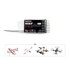 Radiolink R8EF 2.4Ghz 8CH Receiver S-Bus/PPM/PWM Signal for T8FB T8S Transmitter - Picture 1 of 8