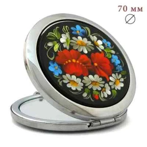 Pocket mirror with Petrykivka painting - Picture 1 of 3