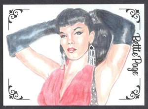 BETTIE PAGE ULTRA-PREMIUM (Dynamite 2019) SKETCH CARD by MARCIA DYE - Picture 1 of 3