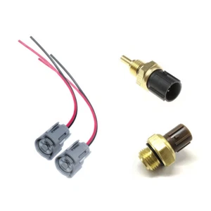 Cooling Fan Switch + Coolant Temp Sensor + Connectors For Honda Civic 1992-2005 - Picture 1 of 6