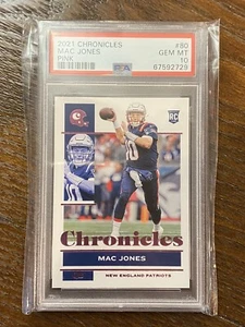 2021 Panini Chronicles Pink #80 Mac Jones Patriots RC Rookie PSA 10 - Picture 1 of 2