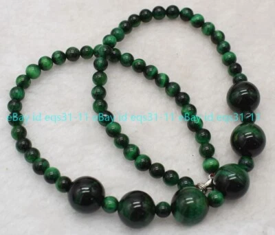 Charming Natural 6mm 14mm Multicolor Tiger's Eye Gems Round Bead Necklace 18-36" - Image 1 of 4