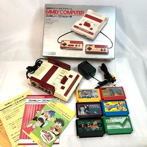 Family Computer Console, 6 games, operation confirmed, AV specification with box - Picture 1 of 19
