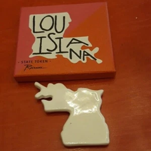 Mapa de contorno del estado de Louisiana silueta ficha Roseanna Nueva Orleans LA arte de regalo - Imagen 1 de 5