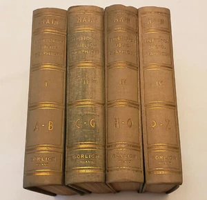 Ludovici HAIN Repertorium Bibliographicum 4 Volume Book Set Gorlich Italy 1948 - Picture 1 of 8