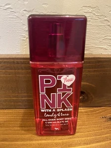 VICTORIA'S SECRET PINK WITH A SPLASH BODY MIST - LOVELY & TRUE - 98% FULL - Picture 1 of 3