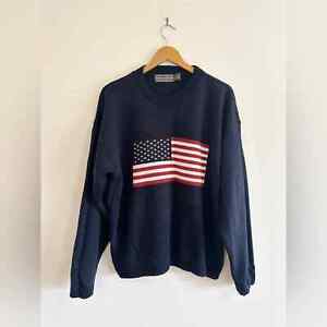Vintage 90’s American Flag Pullover Sweater XL