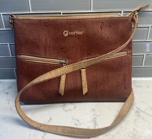 Corkor Vegan Cork Crossbody Bag Portugal - Eco Friendly Handmade Non-Leather - Picture 1 of 11