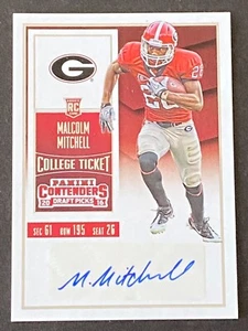Malcolm Mitchell 2016 Contenders Draft Picks College Ticket Rc Auto #195 - Picture 1 of 10