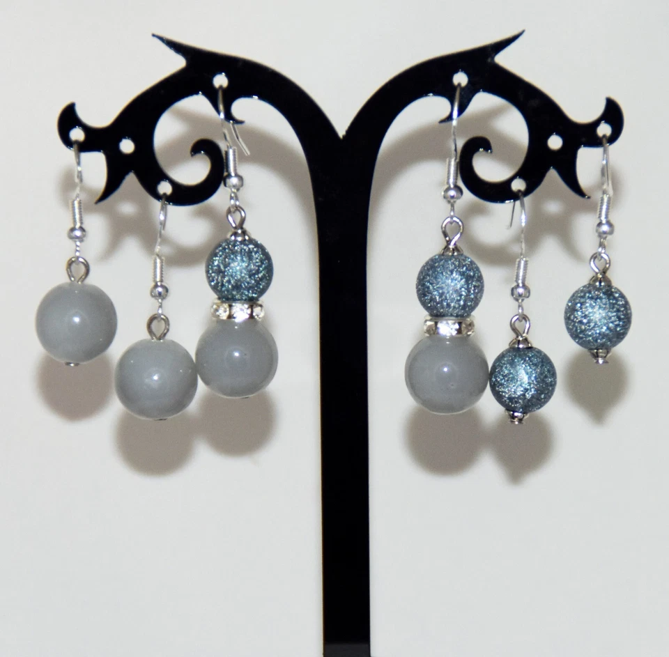 Ohr-Schmuck,Ohrringe,Ohrhänger m.Edelsteine Ø 12mm neu 1 Paar 925er Silber Haken - Bild 1 von 1