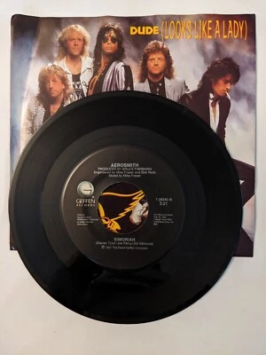 AEROSMITH DUDE (LOOKS LIKE A LADY)/SIM USED 7" W/ PIC SLEEVE VG+/VINYL NM 45RPM - Image 1 of 4