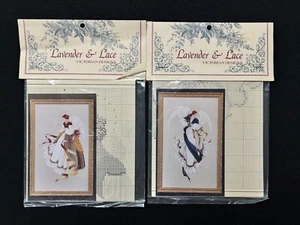 Grace Hope Lavender & Lace Victorian ANGELS counted cross stitch LOT 2 sealed - Picture 1 of 2