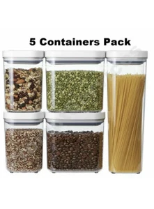 OXO SoftWorks Food Container 5 Piece Set Food Storage Set Pop Container - Picture 1 of 10