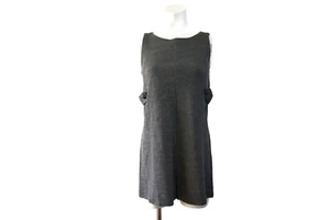 J Crew Wolle Jersey Strickkleid Größe XS Knopfdetail Stephanie ärmellos grau - Bild 1 von 6