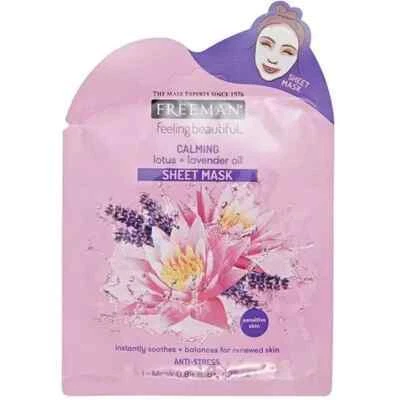 NEW FREEMAN FEELING BEAUTIFUL CALMING LOTUS + LAVENDER OIL SHEET MASK  25ML - Image 1 of 2