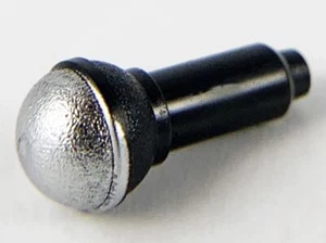 Lego Minifigur schwarz Utensil Mikrofon mit Metallic Silber - Bild 1 von 1