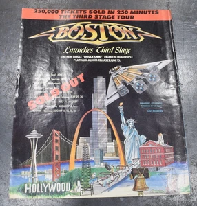 Boston original full page album ad 1986 music trade magazine w/ tour dates - Picture 1 of 1