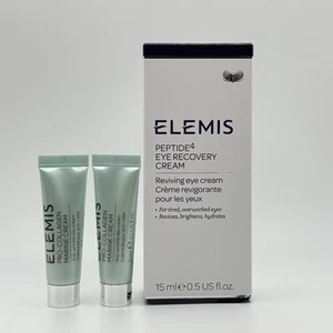 Elemis Peptide 4 Recovery Eye Cream .5oz x2 Pro Collagen Marine Cream .1 oz Set - Picture 1 of 9