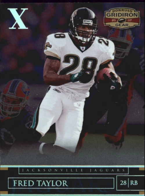 2007 Donruss Gridiron Gear Silver Holofoil X's #84 Fred Taylor /250 - FB - Image 1 of 1