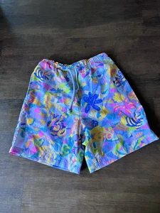 VTG Ken Done Design Shorts Women's Size Small Beach Art to Wear elastic waist - Picture 1 of 6