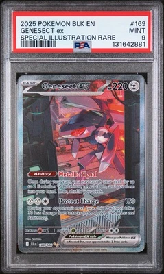 PSA 9 Genesect ex 169/086 Sv: Black Bolt Holo - Image 1 of 2